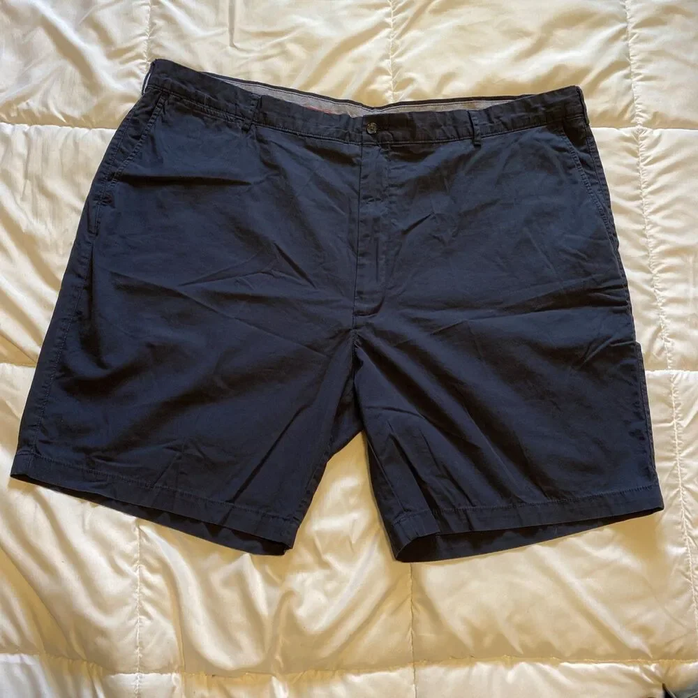 Cremieux Navy Mens 48 Chino Khaki Casual Cotton Shorts